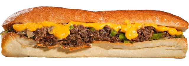 Cheesesteak hero sandwich
